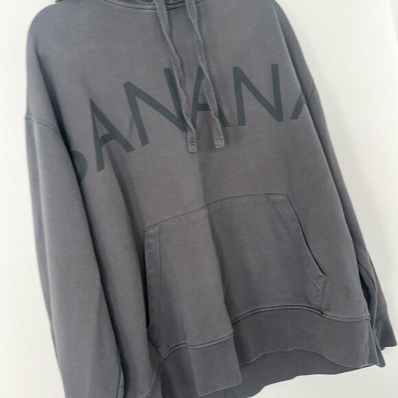 Banana Republic Gray Graphic Hooded Sweatshirt XL - Picture 2 of 5